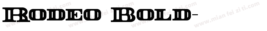 Rodeo Bold字体转换